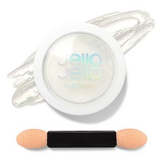 Jello Jello Gel美甲邊束鏡麵粉閃粉+刷子套組, 1套, JP08 Windy (閃粉)