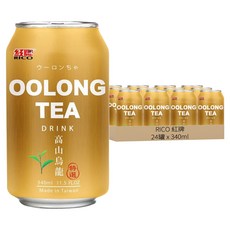 RICO 紅牌 高山烏龍茶, 340ml, 24罐