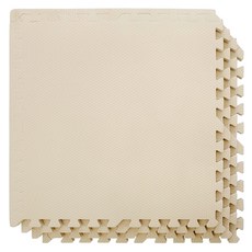 Total Mat Simply Large 雙面嬰兒遊戲墊 62 x 62 x 2 厘米, 02 奶油米色, 4片