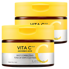 미샤 비타씨플러스 잡티씨 톤업 앰플패드 210g, 80매입, 2개