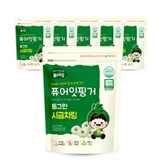 퓨어잇 핑거 동그란 야채링, 시금치, 40g, 6개
