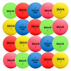 Volvik Vivid 混合高爾夫球 二手球 實惠型 42.67mm, 1個, 20入, 隨機出貨