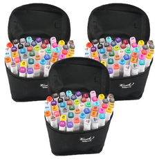 Mivil 油性雙頭麥克筆組 白色, 48色, 3套