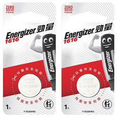 Energizer 勁量 鈕扣型鋰電池 3V #1616, 1個, 2個