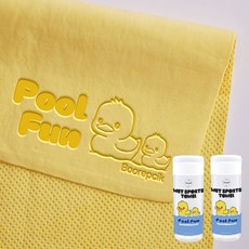 Boorepick PVA 游泳運動毛巾 43 x 66 cm, 2個, 黃色