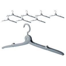 Good Life 旅行便攜折疊衣架, 8入, 藍灰色