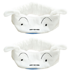 Shinchan 蠟筆小新 無法停止 Djjanggu 洗臉帶, 小白, 2個