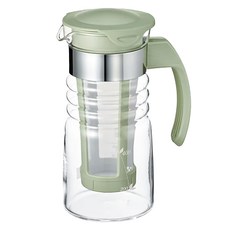 HARIO 好璃奧 迷你綠苗冷泡茶壺, 綠色 + 透明色, 1個, 700ml