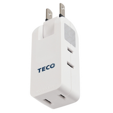 TECO 東元 壁插 2PIN 1轉3 新規, 白色, 1個