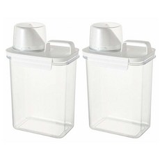 小麥購物 米桶儲物罐 C458 1.75L, 2個, 白色 + 透明色
