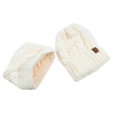 Kifofo 溫暖深冬滑雪板滑雪防寒帽 + 圍巾套組, 米色, 1套