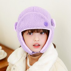bayb 베이비 아동용 방한 털 뽀글이 보온 모자