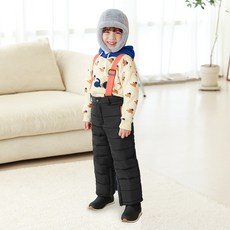 Bayb 주니어 아동용 배색 이글루 패딩 방한팬츠 스키복 바지