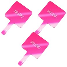 粉色糖果迷你手鏡, 很棒的粉紅色, 3個