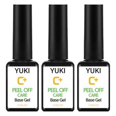 YUKI 可剝式護理底膠, 單一顏色, 7ml, 3個