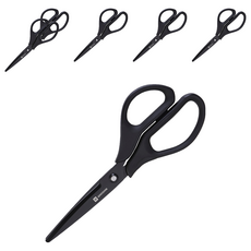 화신 738 3D 코팅 가위, 블랙, 6개
