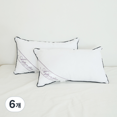 아임리빙 중량업 블랙라인 호텔용 마이크로필에버 지퍼형 베개솜, 화이트, 6개