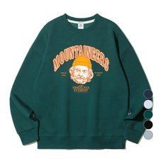 앨빈클로 남녀공용 스케치 마운티널스 오버핏 기모 맨투맨 MAR675