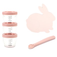 Dailylike 副食品量杯餐具組, 01粉色, 130ml, 1組