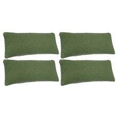 Begozani 純棉直紋絎縫蕎麥枕, 水洗橄欖綠, 4個