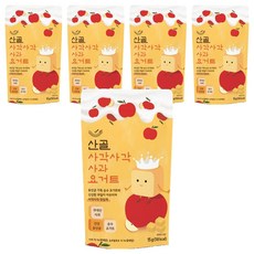 에코맘의산골이유식 산골 사각사각요거트 사과, 15g, 5개
