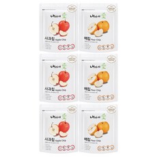 Naeiae 幼兒水果乾套組 蘋果3包 + 水梨3包, 72g, 1組