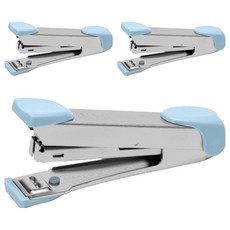 MAX 美克司 釘書機 HD-10, 3個, 粉藍色