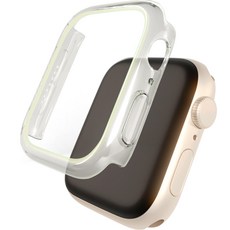 힐링쉴드 애플워치 야광 케이스 LPC시리즈 45mm LPC, 화이트(LPC-01), 1개