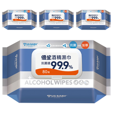 US BABY 優生 酒精濕巾, 1入, 4包