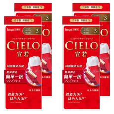 CIELO 宣若 EX 染髮霜 簡單一按 白髮專用, 明亮棕, 4盒