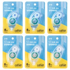comet 單手可用雙面膠帶, 6個, 白色