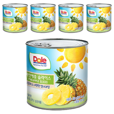 돌 파인애플 슬라이스 통조림, 439g, 5개