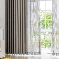 지나송 보노 아일렛 봉포함 암막커튼 세트