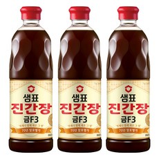 샘표 진간장 금F3, 860ml, 3개