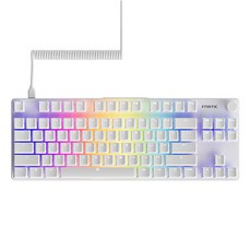 FNATIC PBT TKL 電競鍵盤 KB0007-002, 白色, STREAK80 LP, 無數字鍵盤