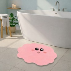 MF商店 淘氣怪獸 矽藻土浴室墊 廚房地墊, 粉紅色