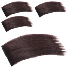Hi uni Human Hair 馬尾辮接發發片 8 x 10 厘米, 深棕色, 4入