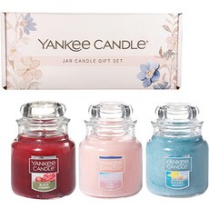 YANKee CANDLe 小型罐裝蠟燭3入最佳香氛A禮盒組 + 提袋, 黑櫻桃, 巴哈馬微風, 粉紅沙灘, 混合色