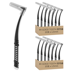 Mr.GOOD TOOTH 固特齒 L型牙間刷 Set 10支 6 L 人體工學設計 柔軟刷毛 彈性刷柄, 1.5mm, 2盒