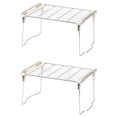 HIKARI 日光生活 多用途折疊架 小(32 x 24.5 x 18.5cm), 多用途折疊架 銀色, 2個