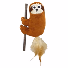 Mad Cat 兩用貓草包 貓玩具 含貓草和木天蓼, 樹懶 咖啡色, 1個