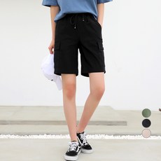 BBAE BBAE 女款鬆緊綁帶工裝風格短褲