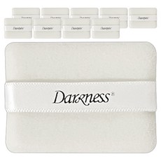 Darkness 高級方形植絨粉撲, 10個, 單一顏色