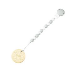 Sweet Lil' Monster 怪獸寶貝 咬珠 固齒器 奶嘴鍊, 大理石花紋灰奶油餅乾, 1個