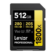 Lexar 雷克沙 Professional 1800x SD卡, 512GB, 1個