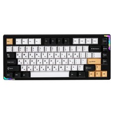 몬스타기어스텔라75풀알루미늄VIA폰태블릿블루투스단축키조약돌유무선키보드 더바다소금아델리, 블랙, STELLA75, 제조사축