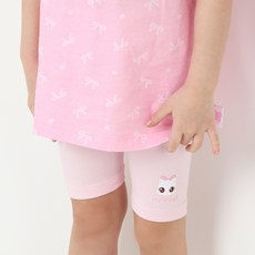 PremierFam 女童款Wish Cat貓咪棉質彈性5分緊身褲