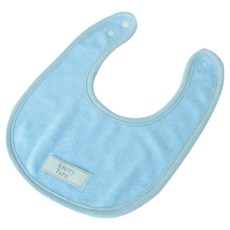 MerryTune 幼兒Logo布標輕柔款圍兜, 藍灰色, 1個, 1個