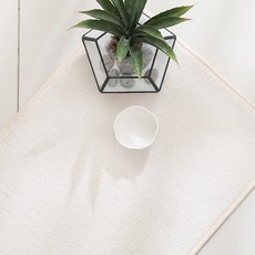 스칸디앤홈 발이편한 크레용 뽀송 욕실발매트 주방매트 미니러그, 크림