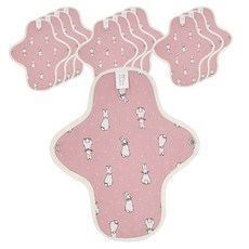 eechae 粉色兔子一體成型布衛生棉, 1入, 12個, 小型